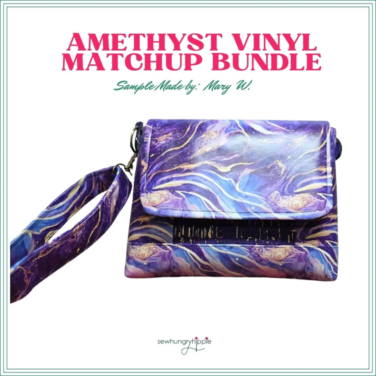 Amethyst Vinyl Matchup Bundle - Purple Vinyl + Zipper + Uncorked Fabric - Image 3