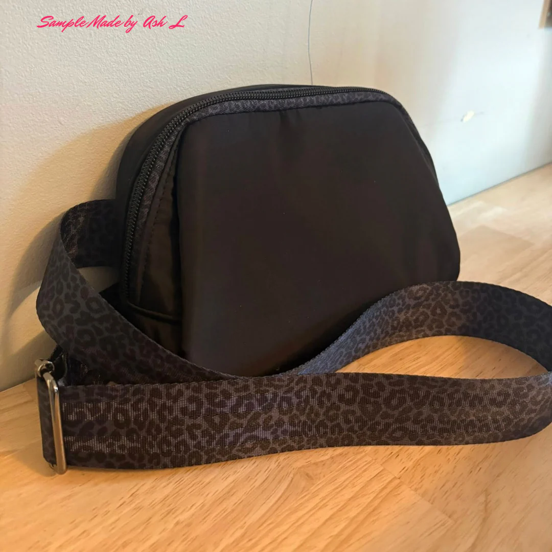 Black & Grey Leopard Print Seatbelt Webbing 1.5" Width - 5 Yard Bundle - Image 4