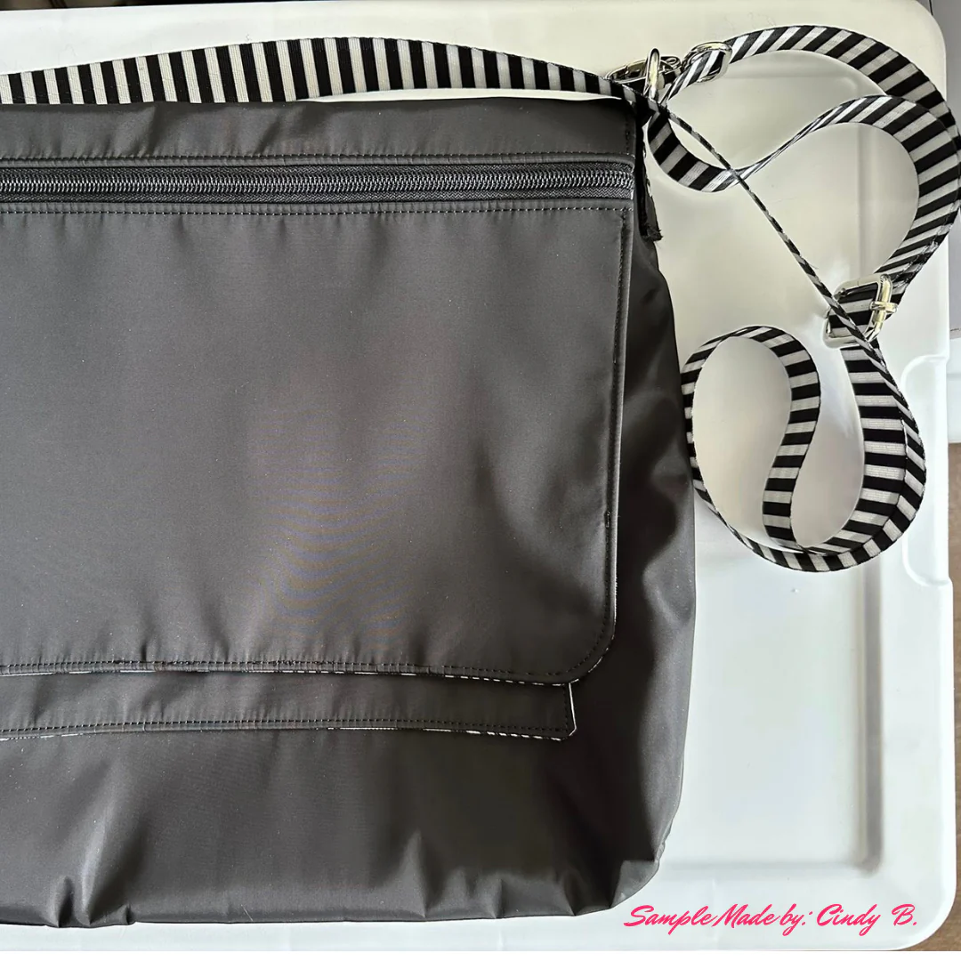 Black and White Striped Seatbelt Webbing - 1" Width - 5 Yards - Image 4