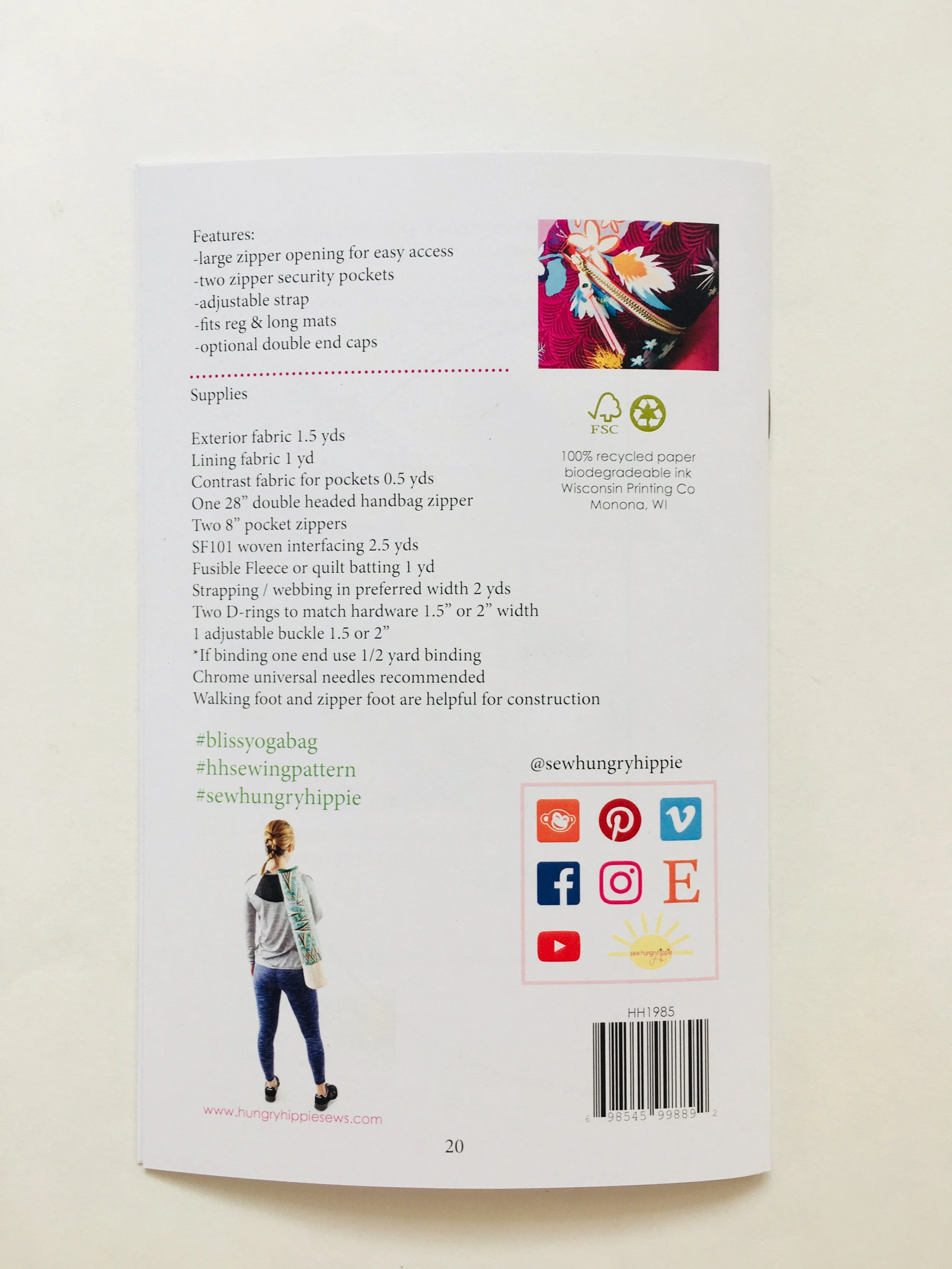 Bliss Yoga Bag PDF sewing pattern - Image 16