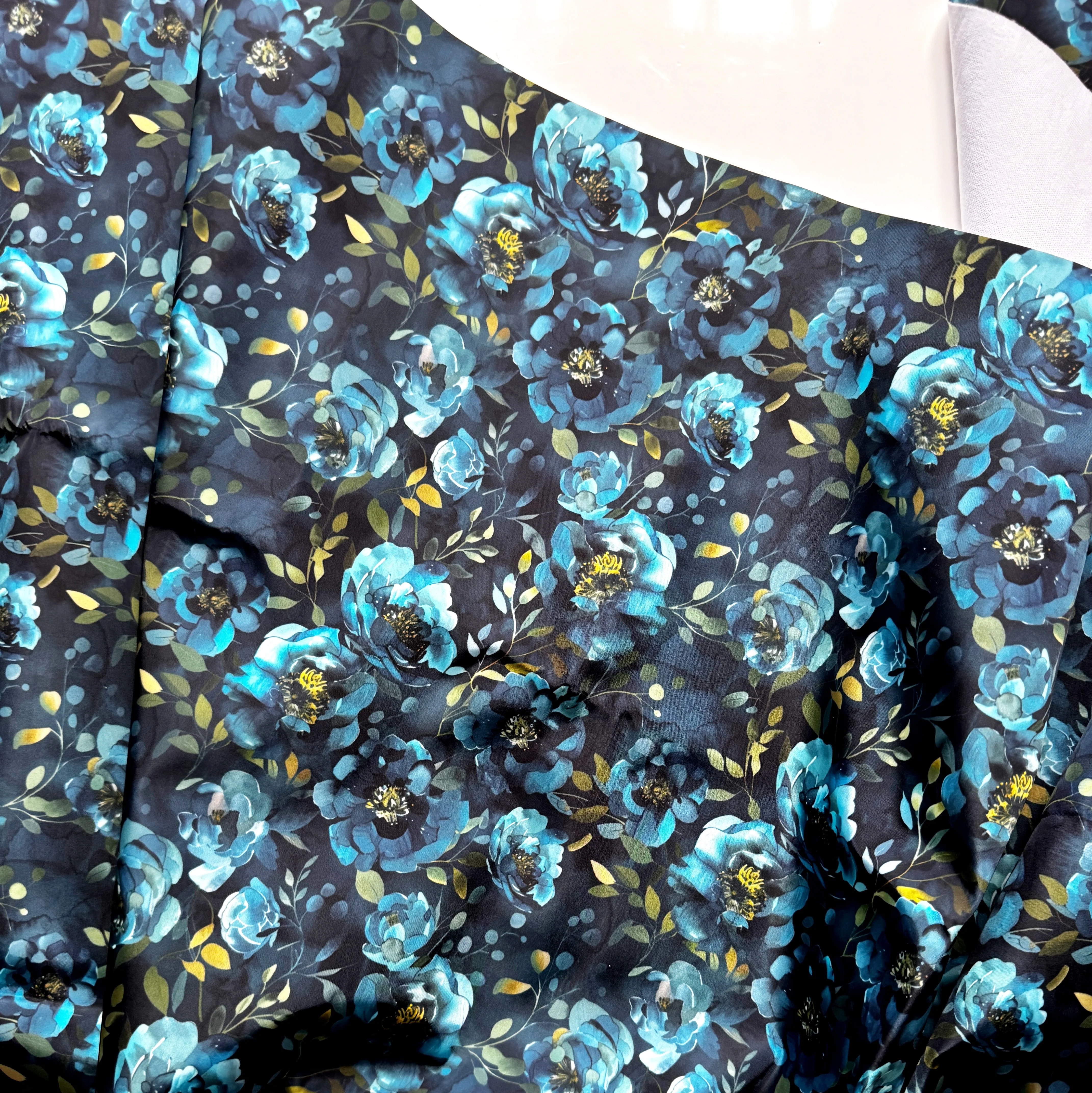 Bonded Nylon Blue Floral - Image 3