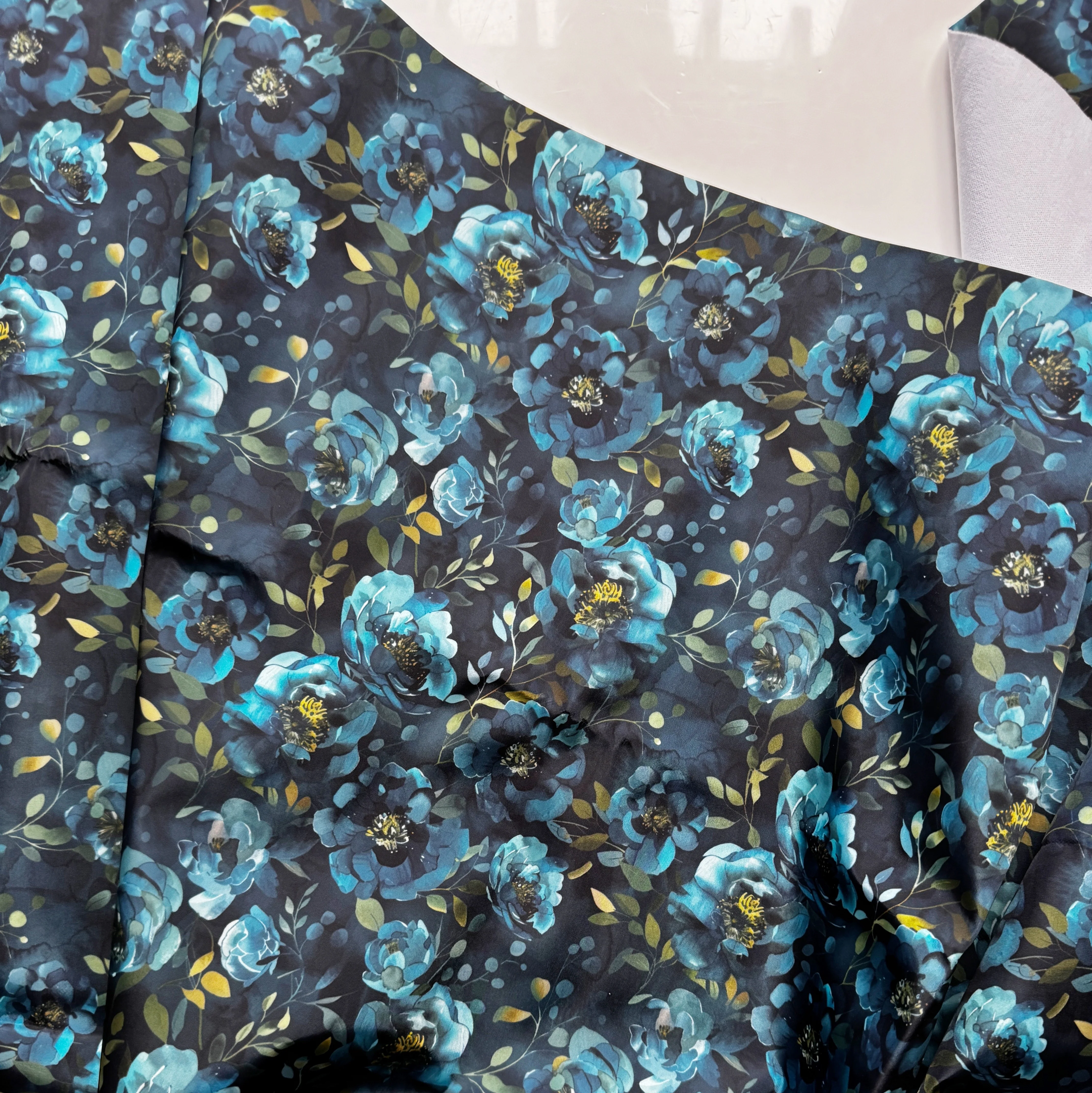 Bonded Nylon Blue Floral - Image 4
