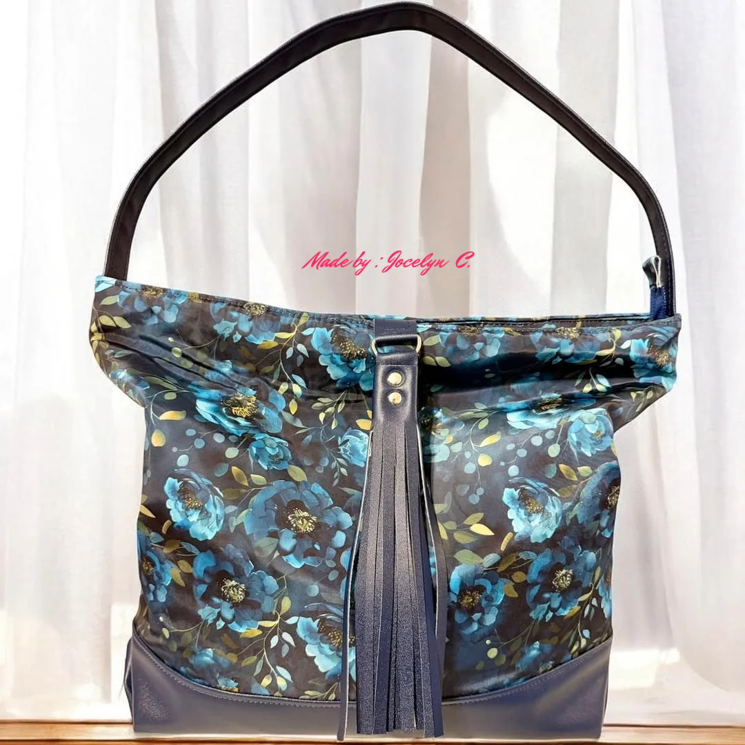 Bonded Nylon Blue Floral - Image 6
