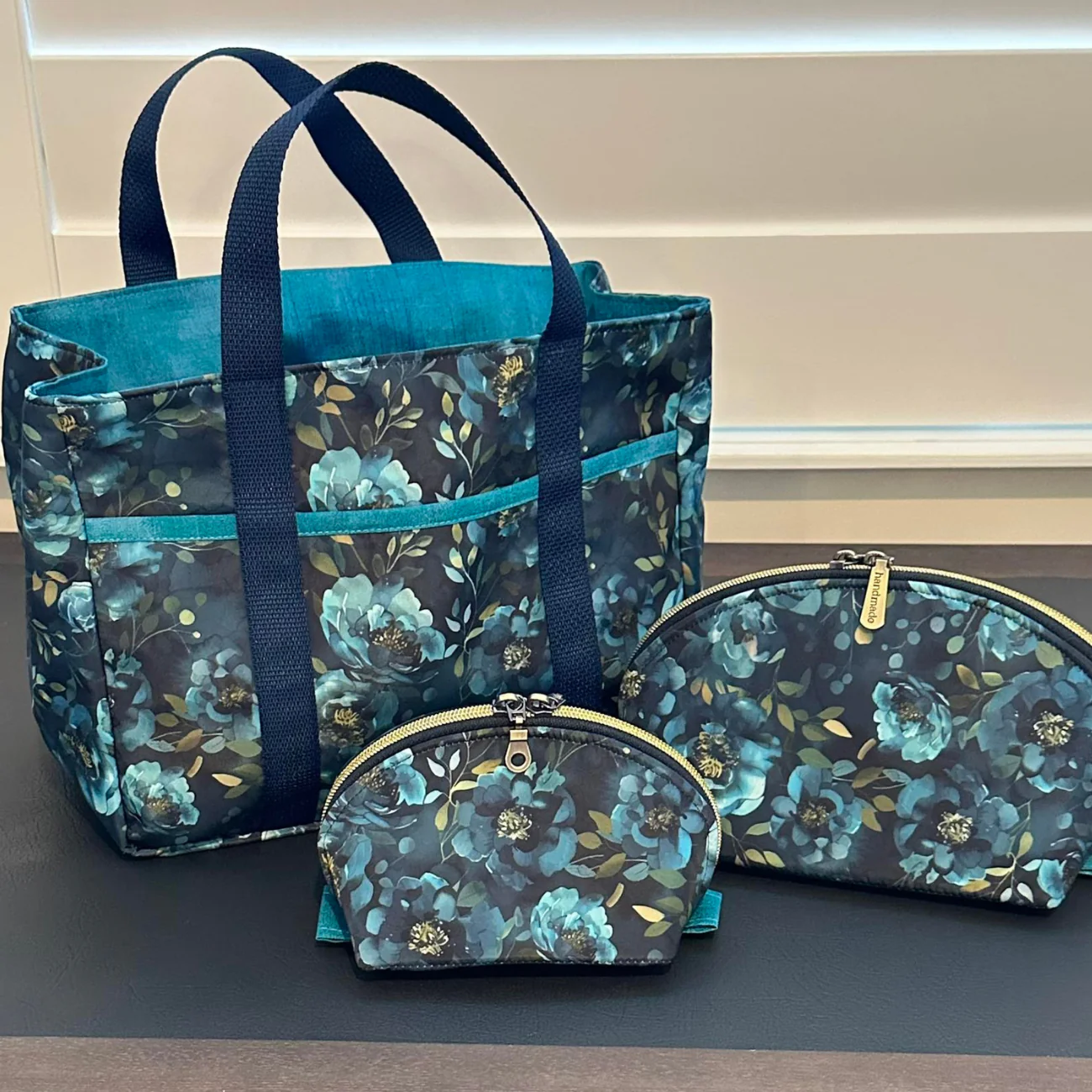 Bonded Nylon Blue Floral - Image 8