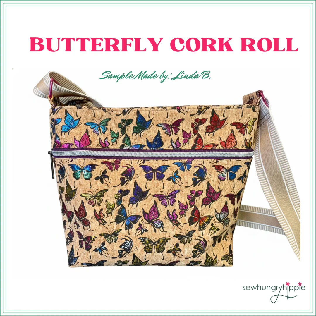 Butterfly Cork Roll - metallic - colorful print - Image 4