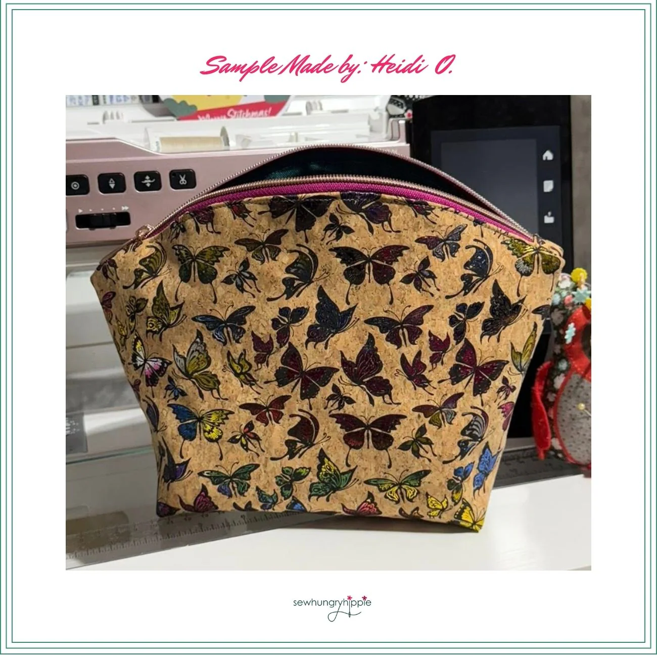 Butterfly Cork Roll - metallic - colorful print - Image 6