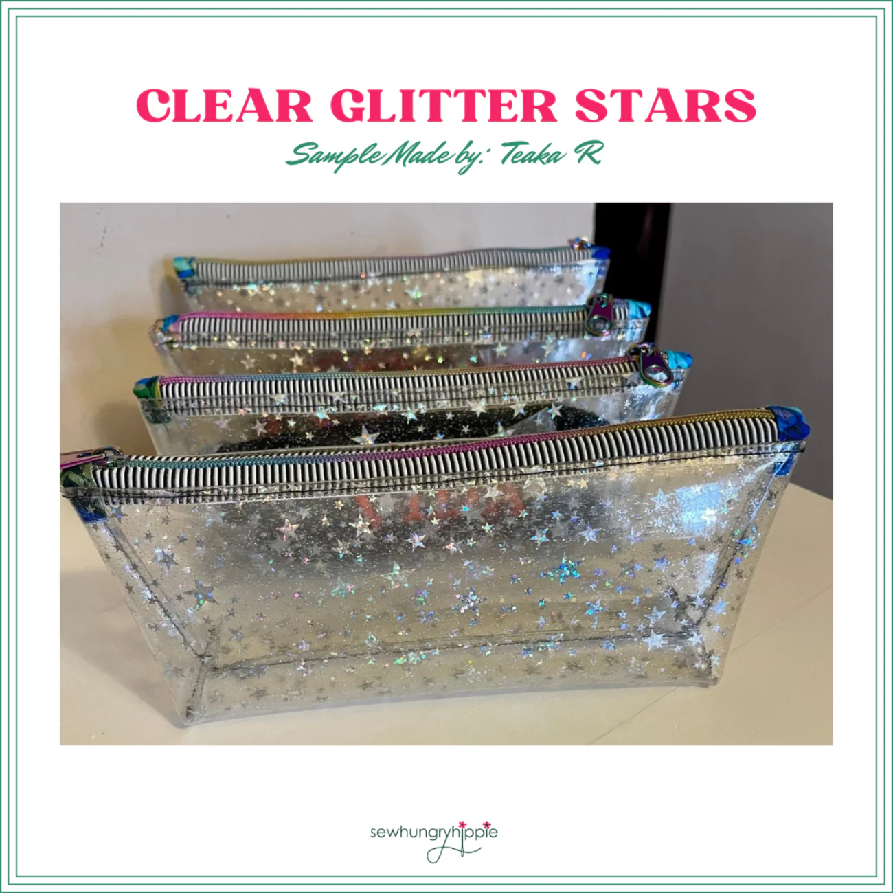 Clear Glitter Stars Vinyl 18" x 56" - Image 10