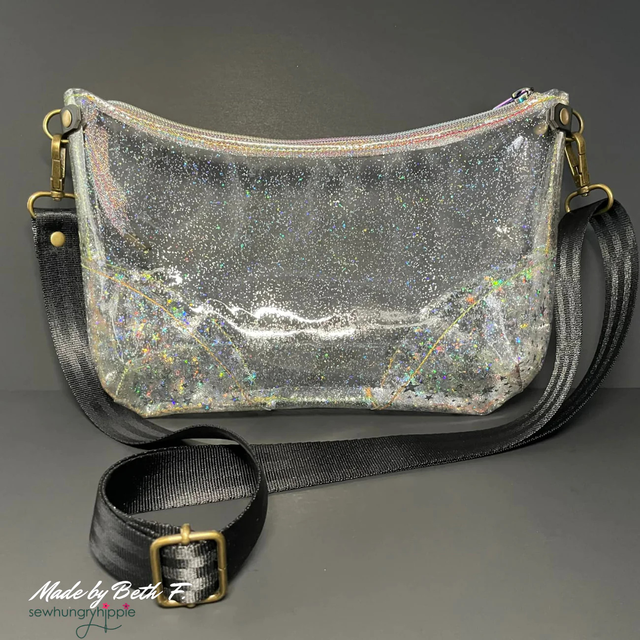 Clear Glitter Stars Vinyl 18" x 56" - Image 3