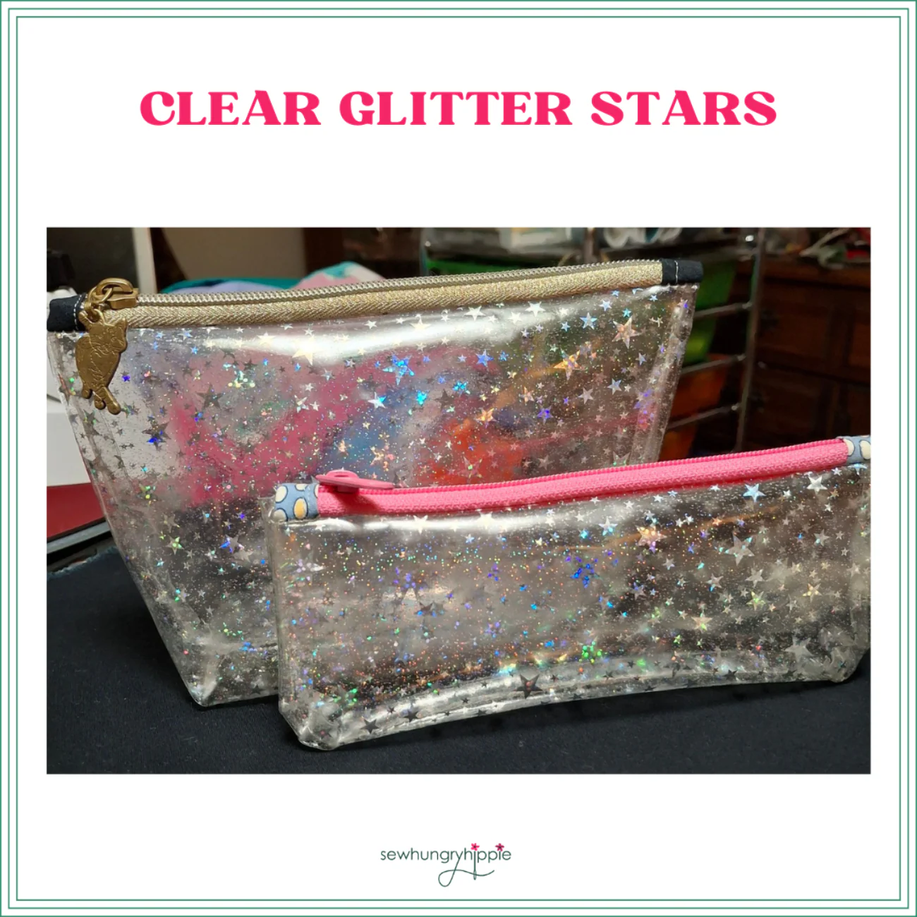 Clear Glitter Stars Vinyl 18" x 56" - Image 9