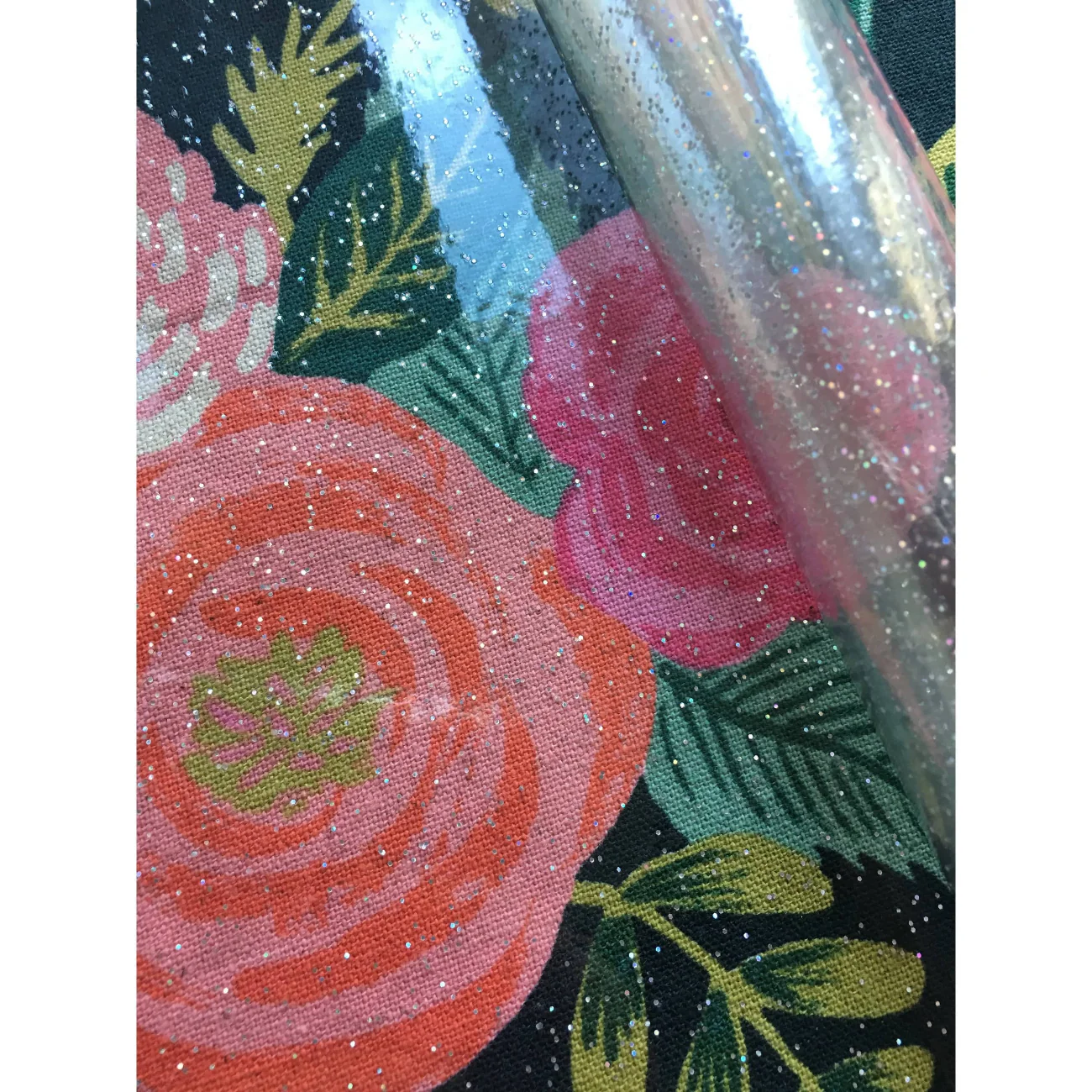 Clear Glitter Vinyl | TPU See-Through Vinyl for Bag Making - Image 3