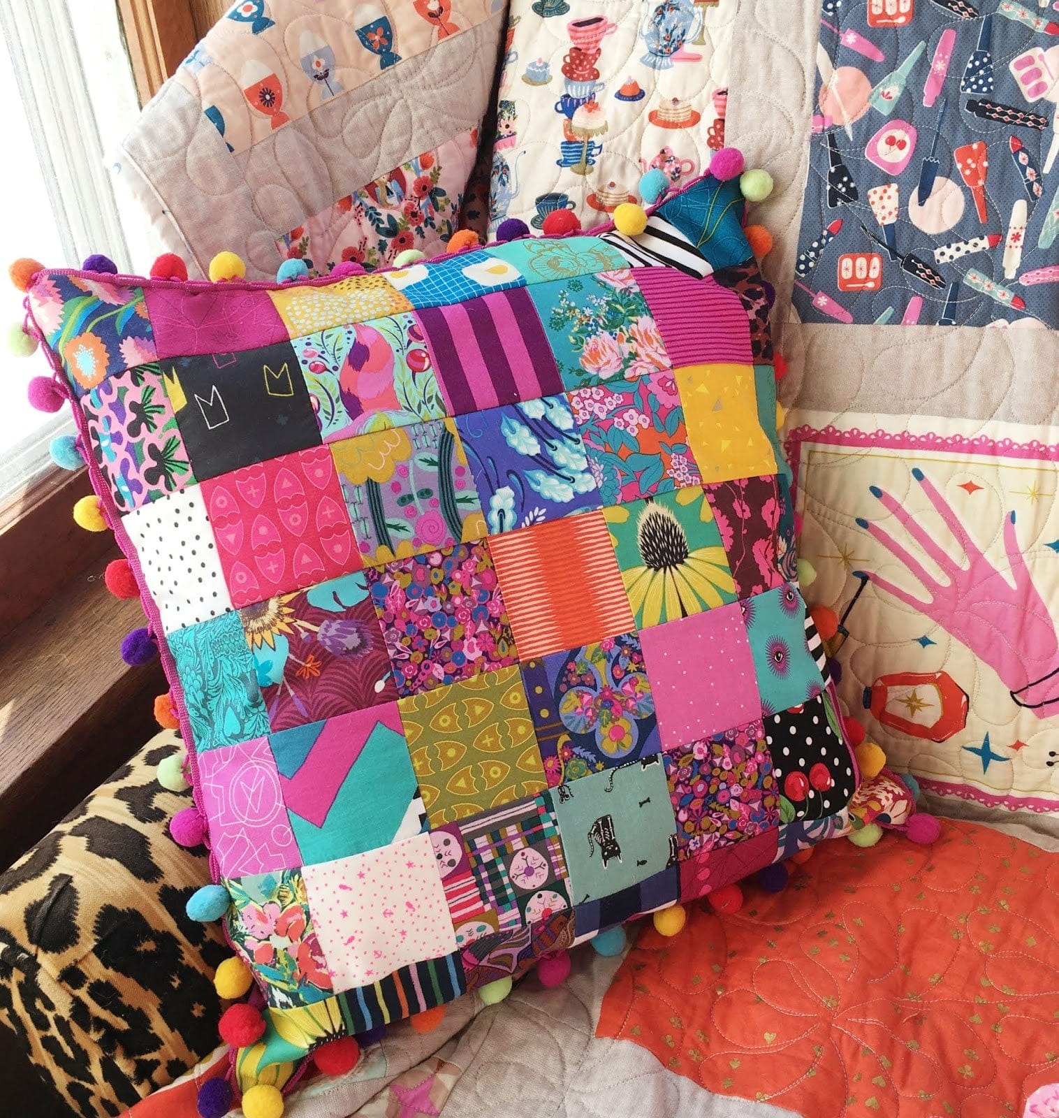 Patchwork Pillow PDF pattern - Image 4