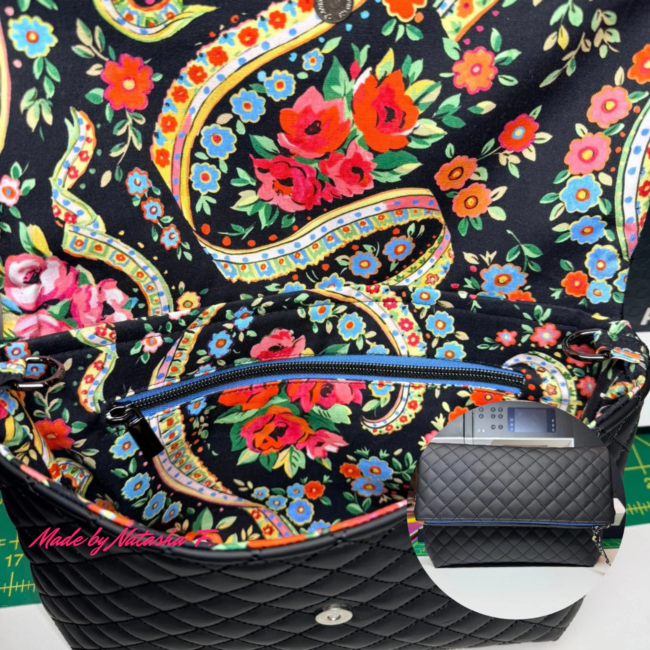 Gala in black / Joyful fabric by Sarah Campbell 3 yard BUNDLE - Image 4