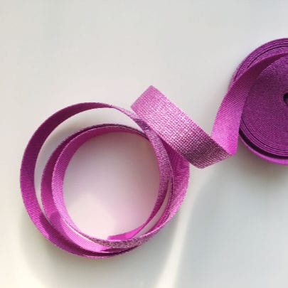 Glitter Webbing Hot Pink 5 yards - Image 3