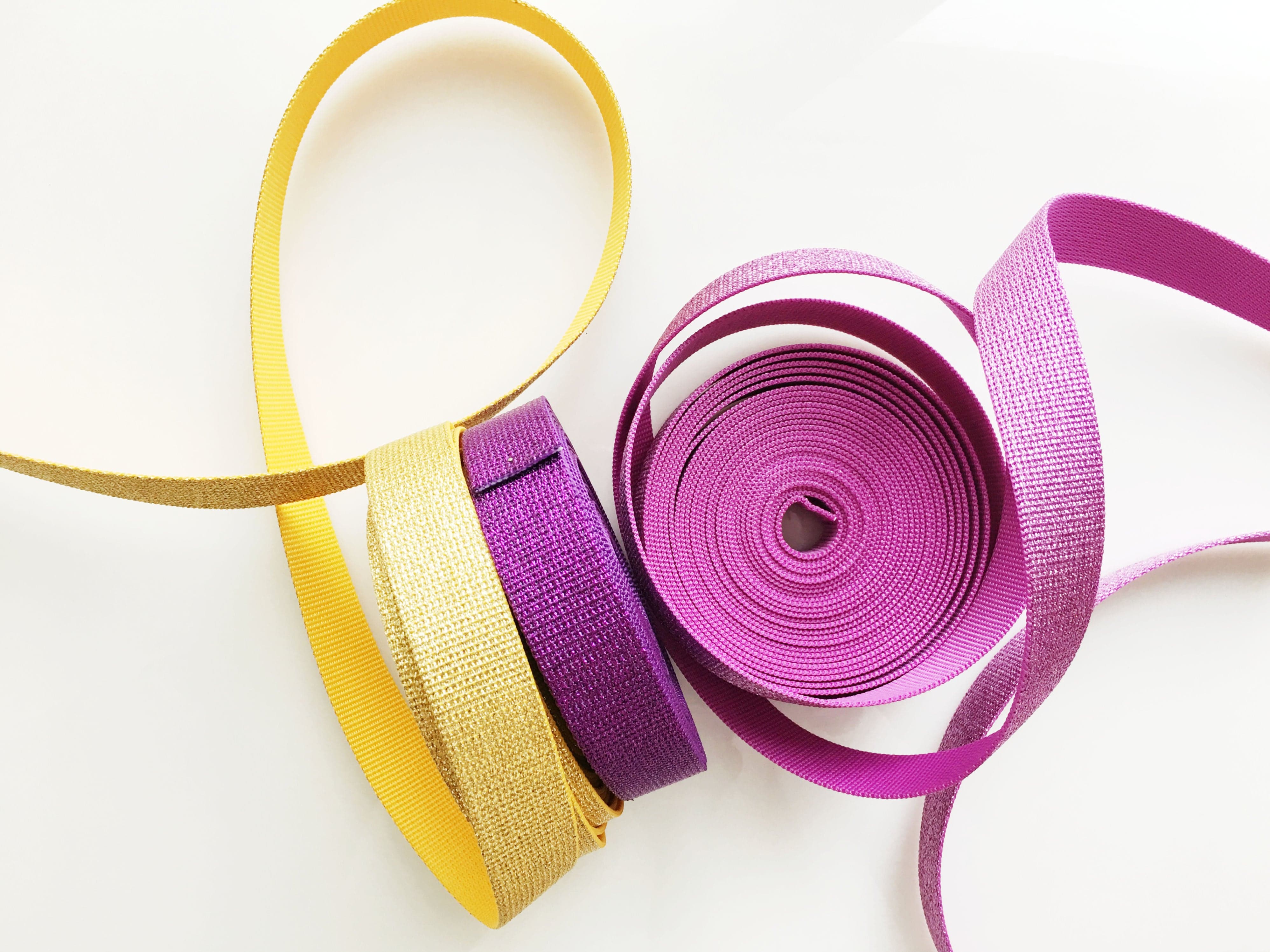 Glitter Webbing Hot Pink 5 yards - Image 4