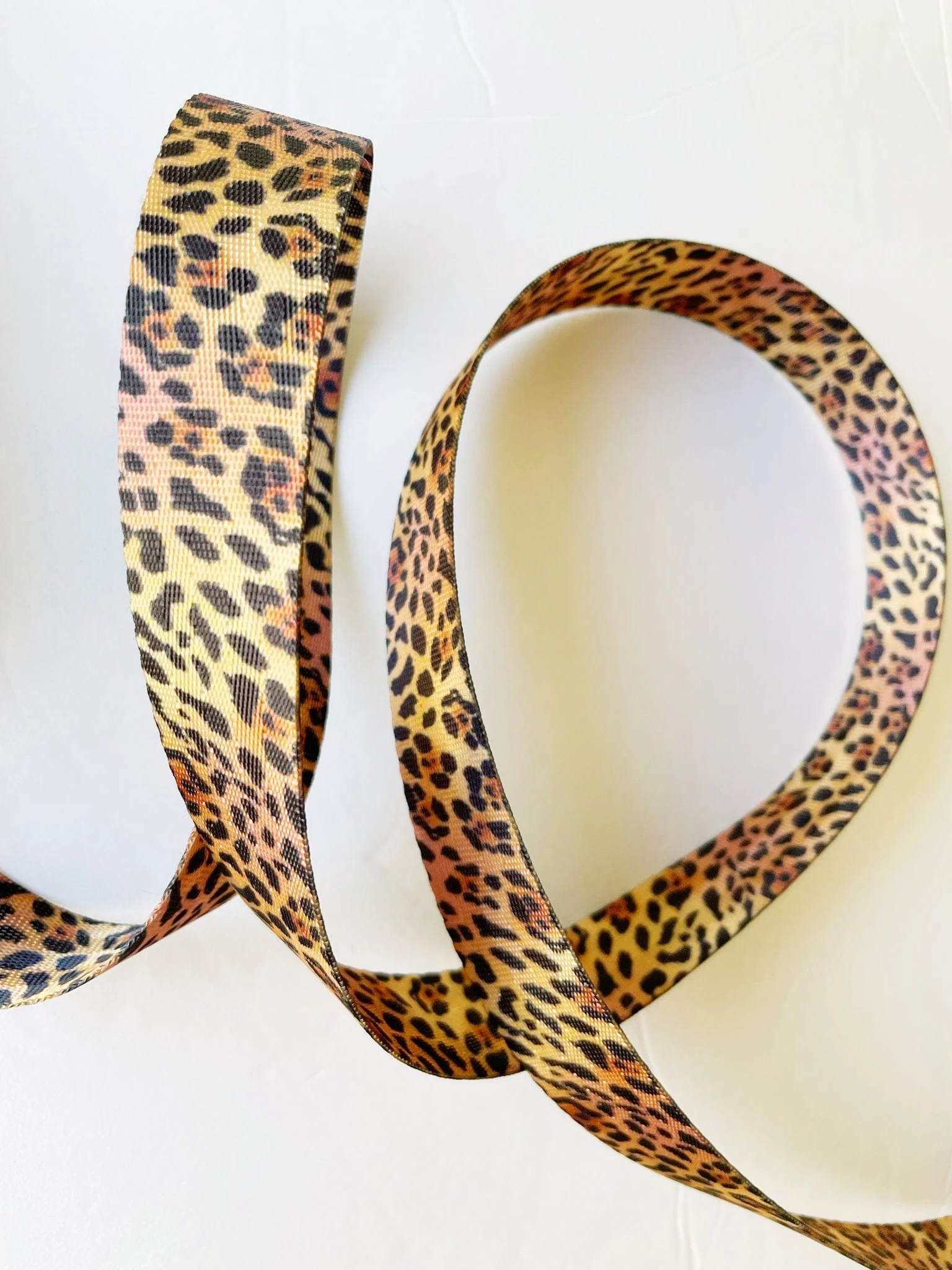 Leopard Print Seatbelt Webbing 1" Width - 5 Yard Bundle - Image 3