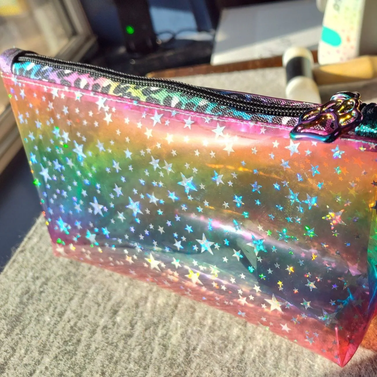 #5 Rainbow Leopard Print Zipper Pack with Black Teeth - 3 Yards Continuous Zipper Tape - Image 4