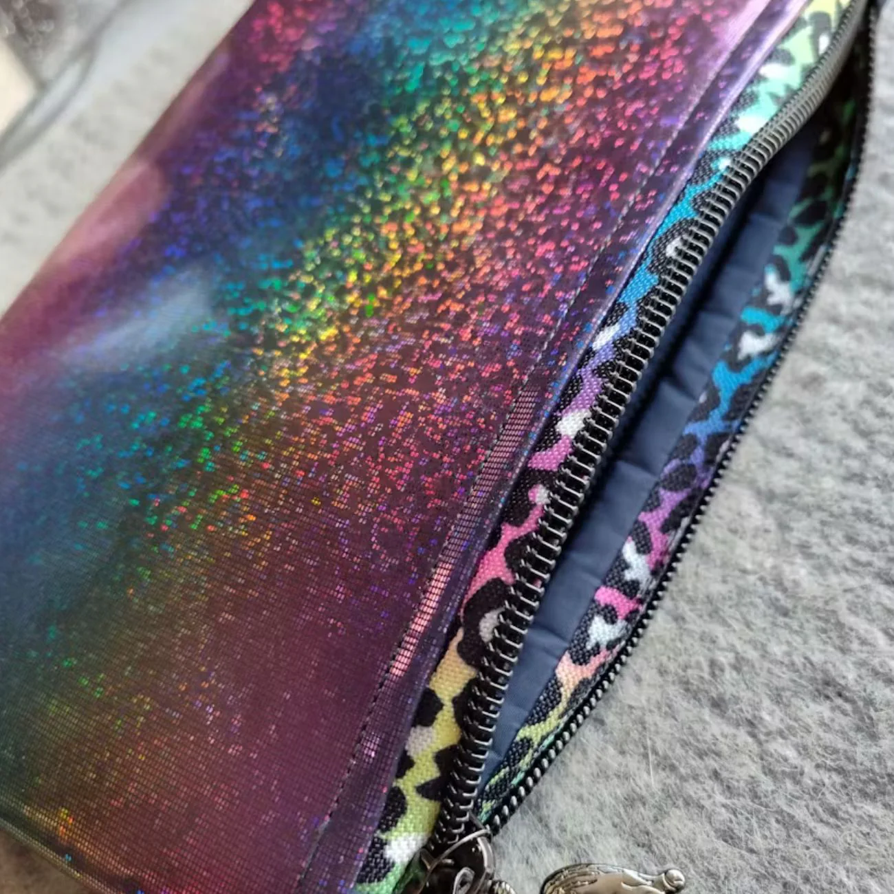 #5 Rainbow Leopard Print Zipper Pack with Black Teeth - 3 Yards Continuous Zipper Tape - Image 5