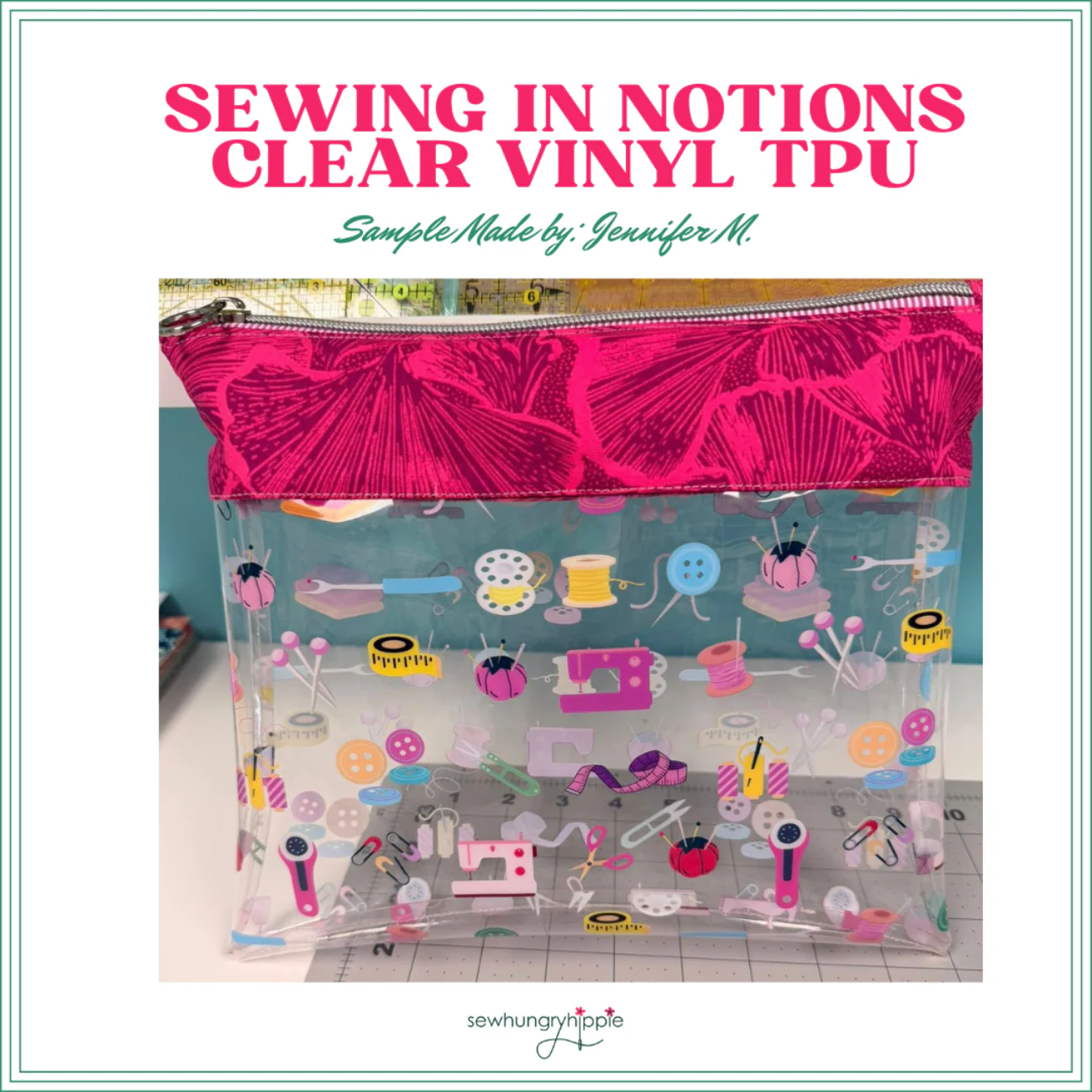 Sewing Notions Clear vinyl TPU 12 x 50 roll - Image 11