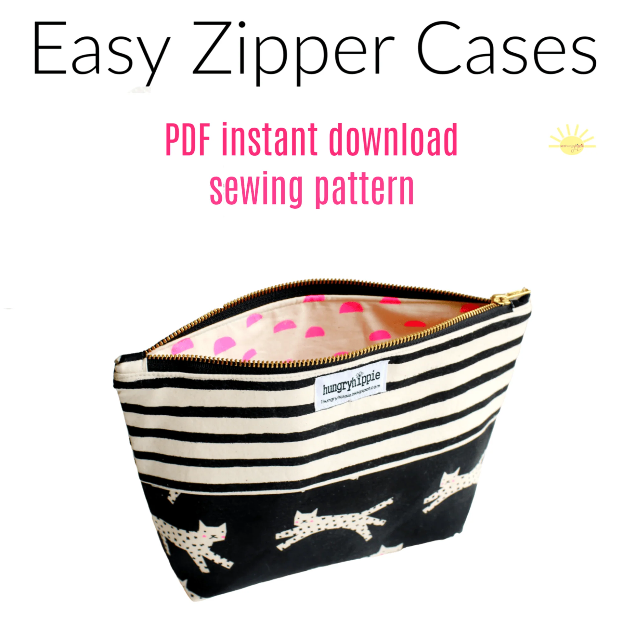 Easy Zipper Cases PDF sewing pattern - Image 5