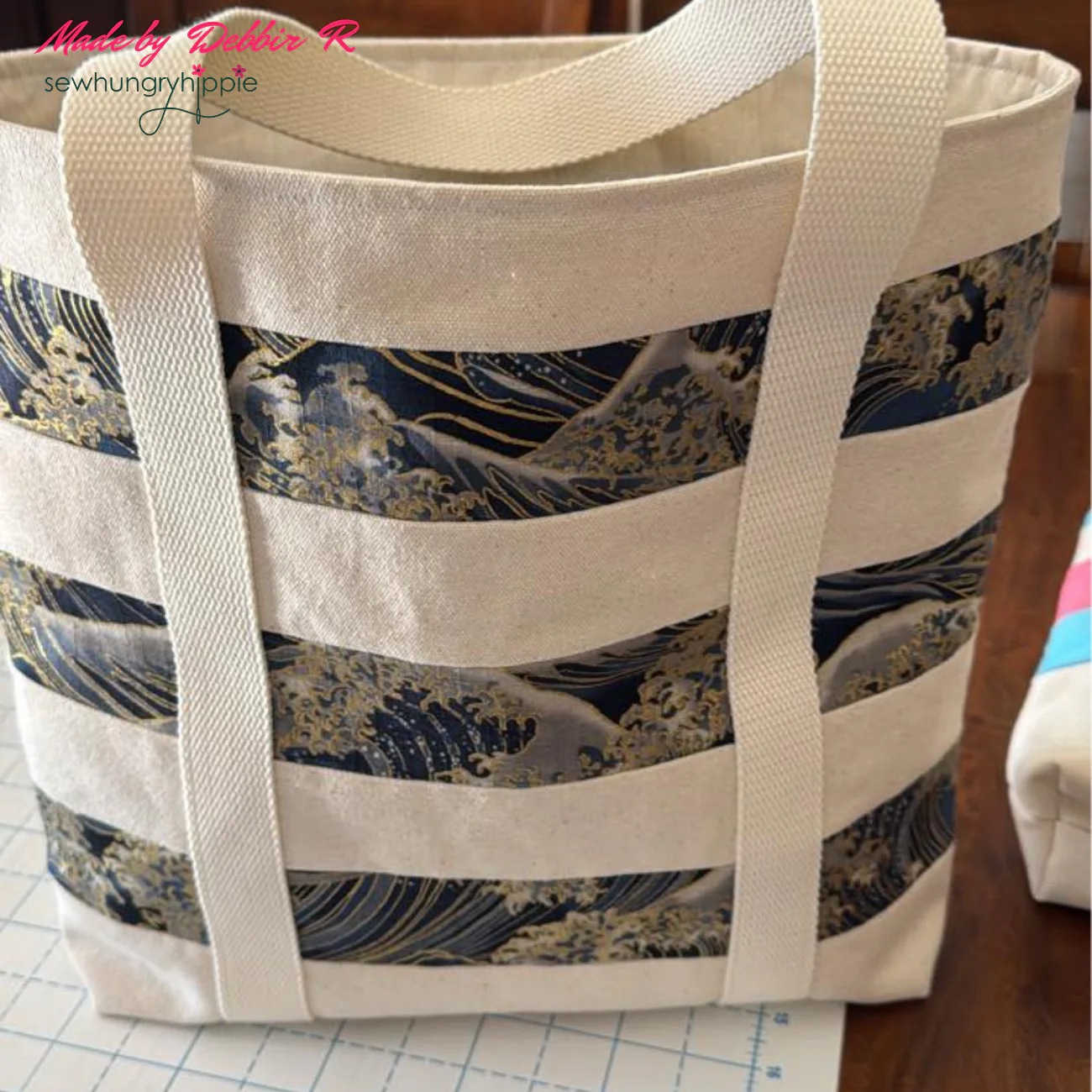 Striped Tote PDF sewing pattern - Image 11