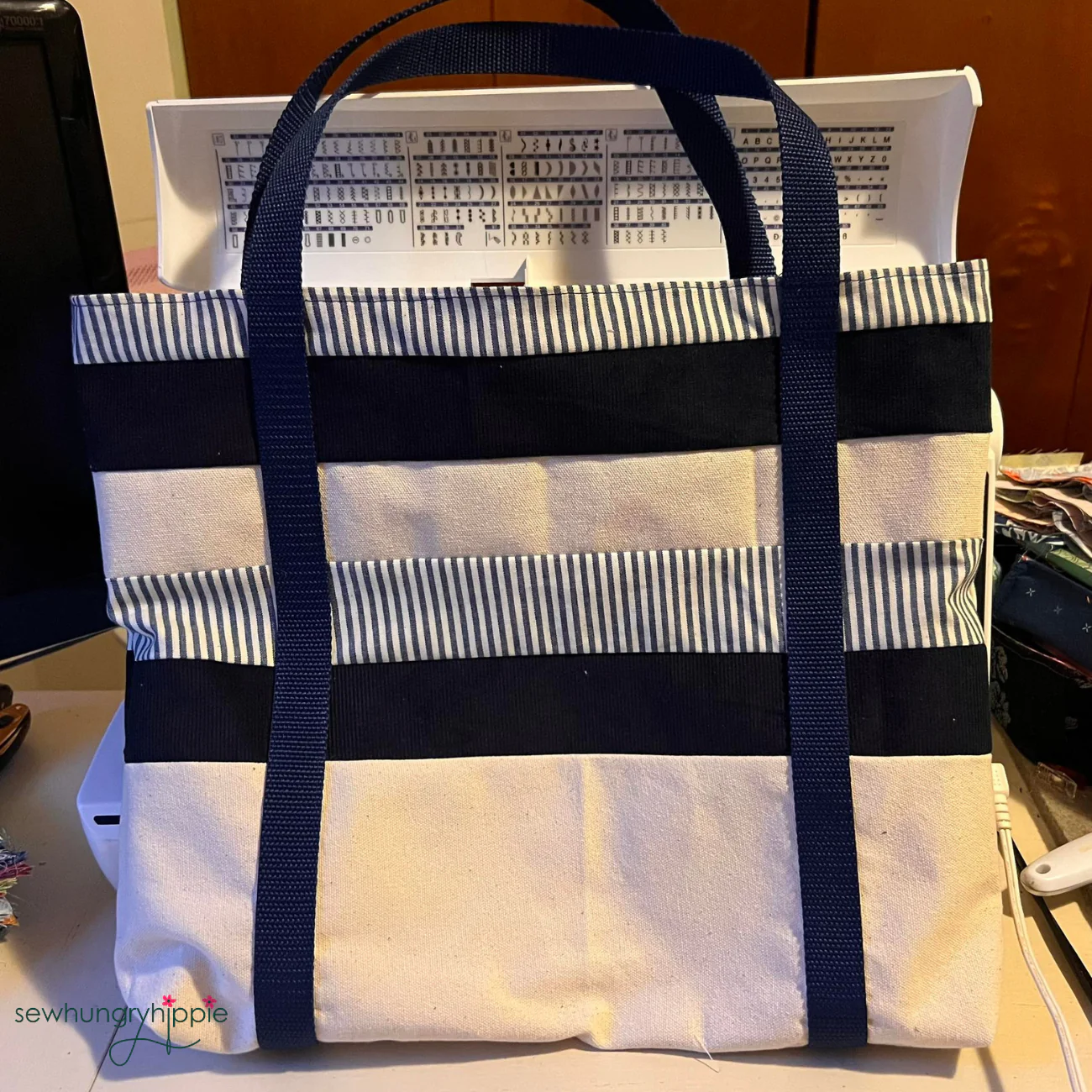 Striped Tote PDF sewing pattern - Image 14
