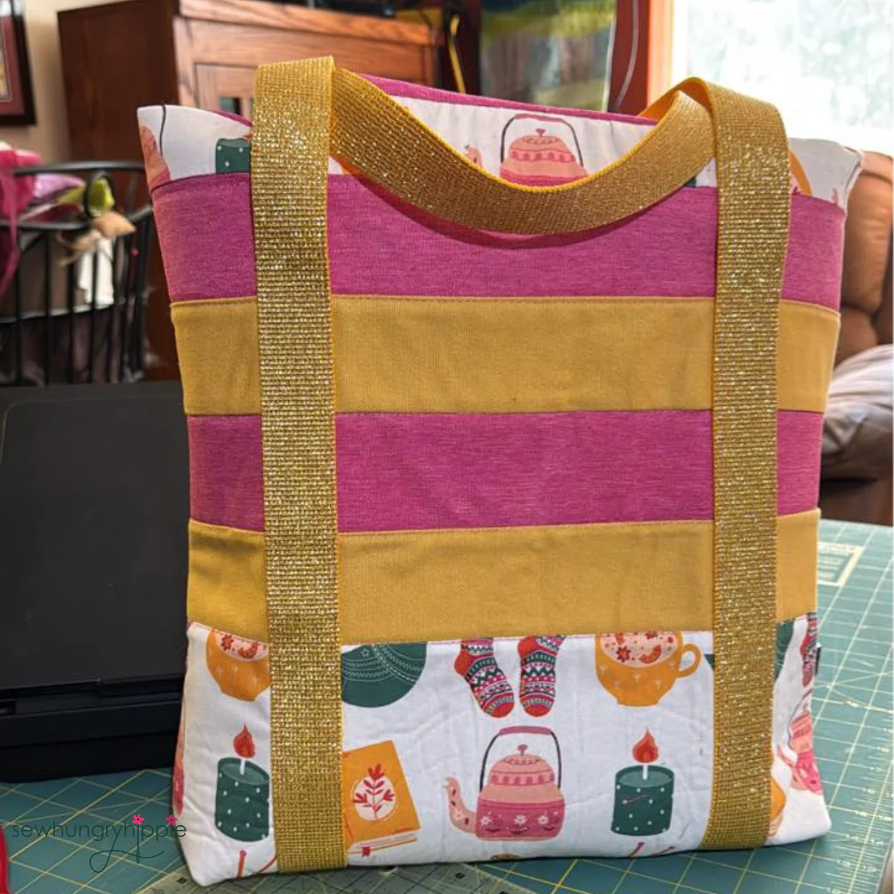 Striped Tote PDF sewing pattern - Image 15