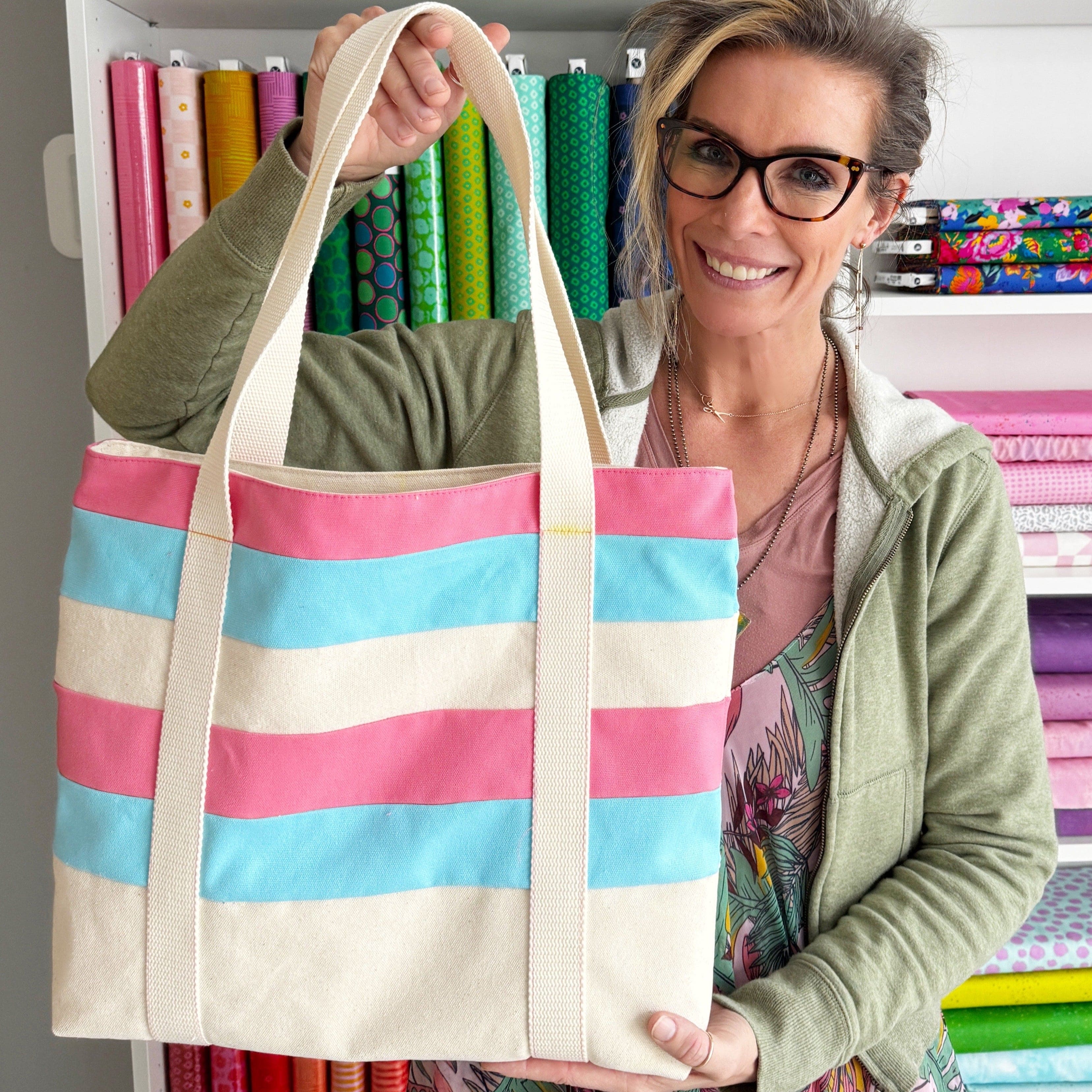 Striped Tote PDF sewing pattern - Image 3