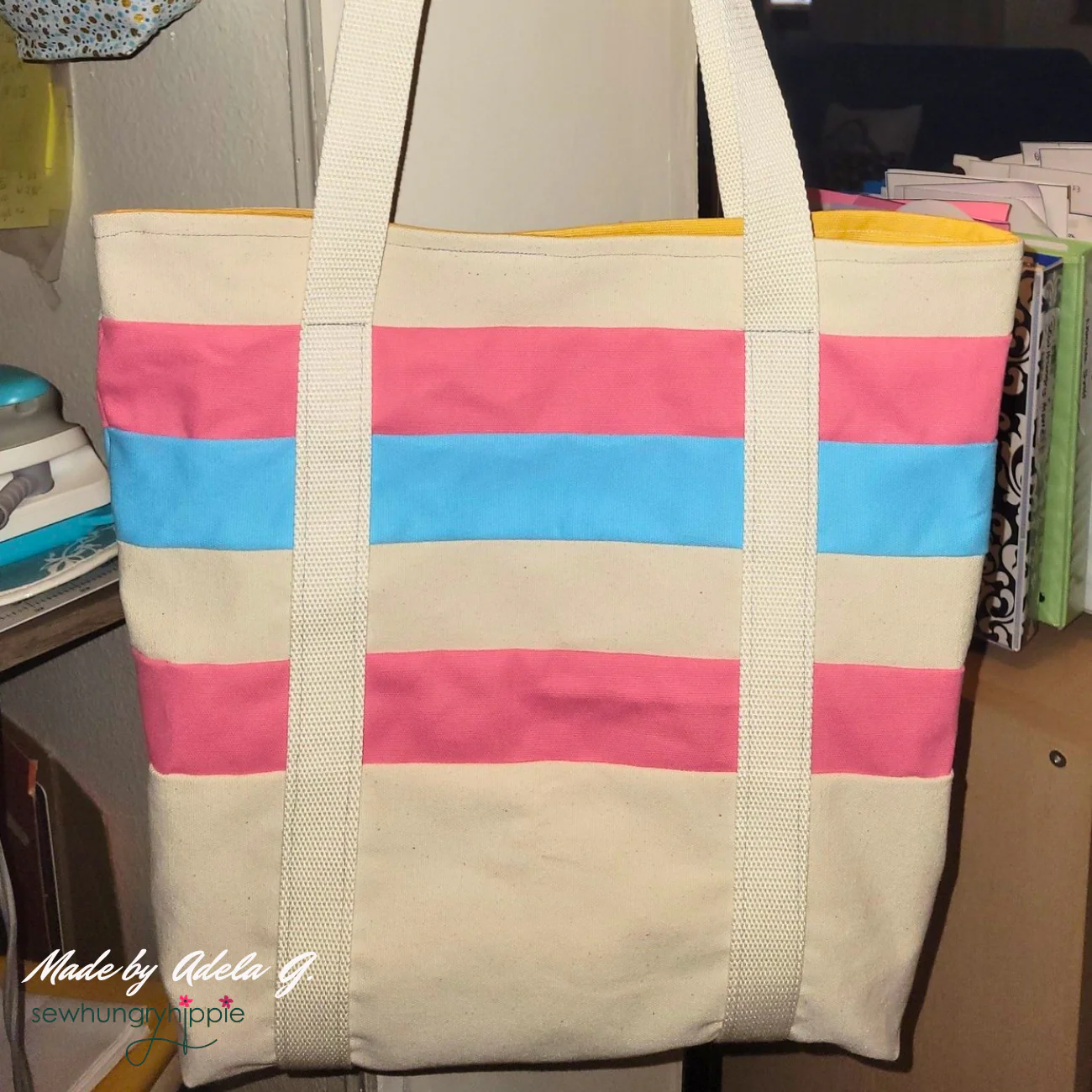 Striped Tote PDF sewing pattern - Image 4