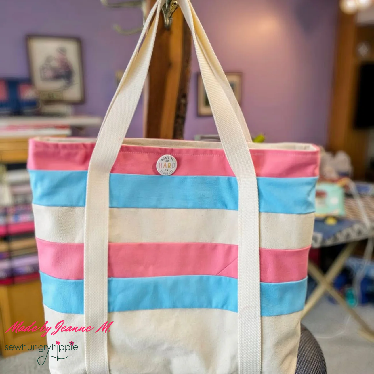 Striped Tote PDF sewing pattern - Image 5