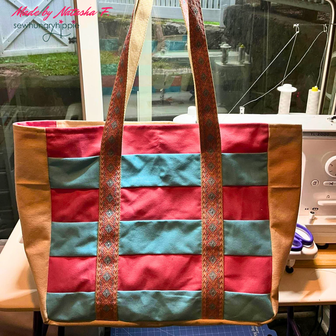 Striped Tote PDF sewing pattern - Image 7
